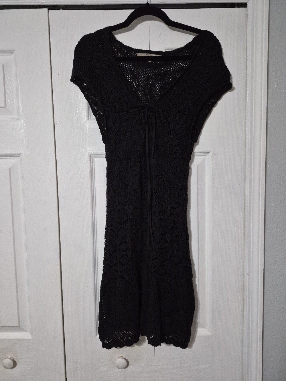 Y2K Boho Crochet-Knit Dress